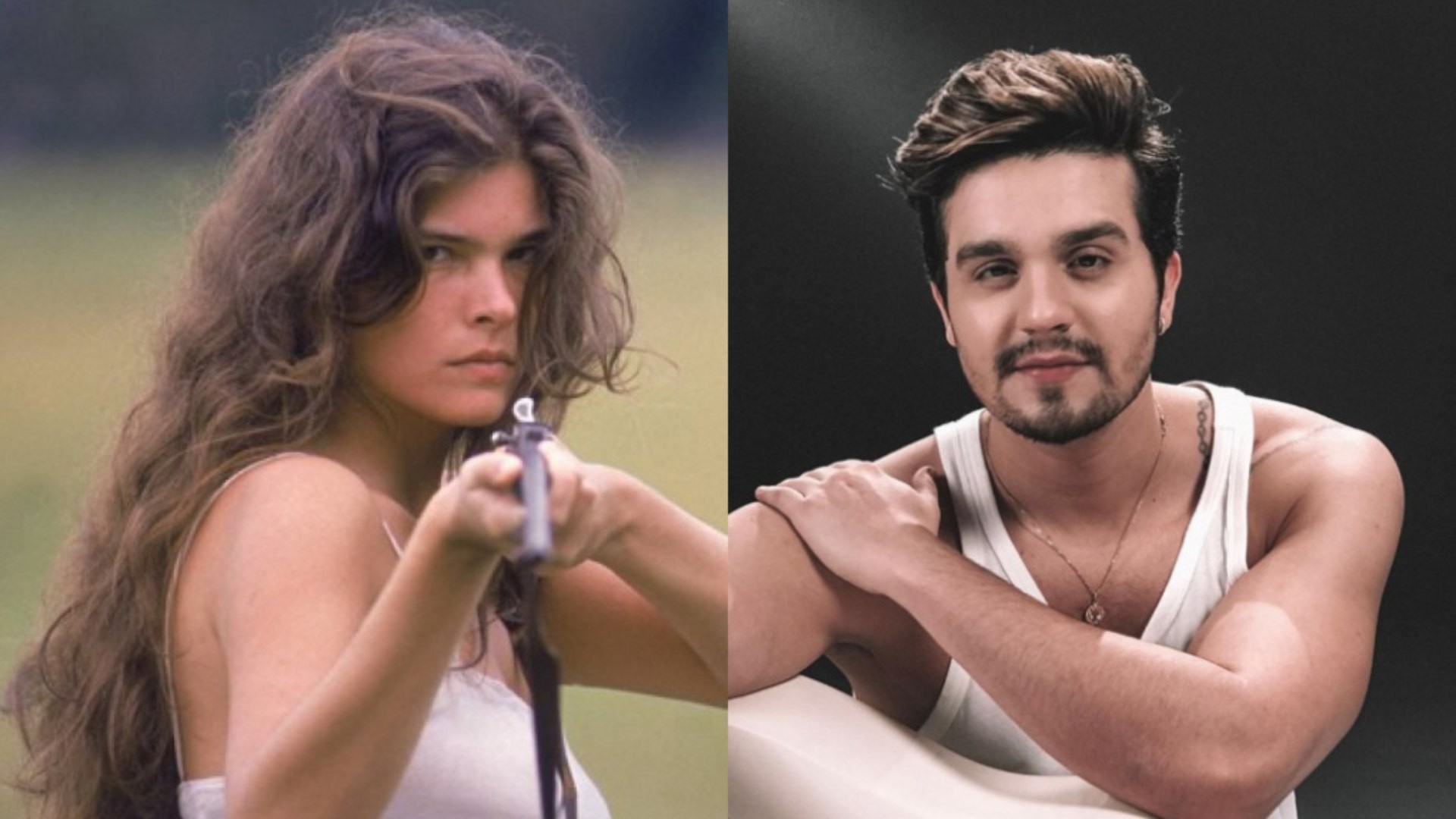 Cristiana Oliveira, a Juma Marru&aacute; da primeira vers&atilde;o, e Luan Santana