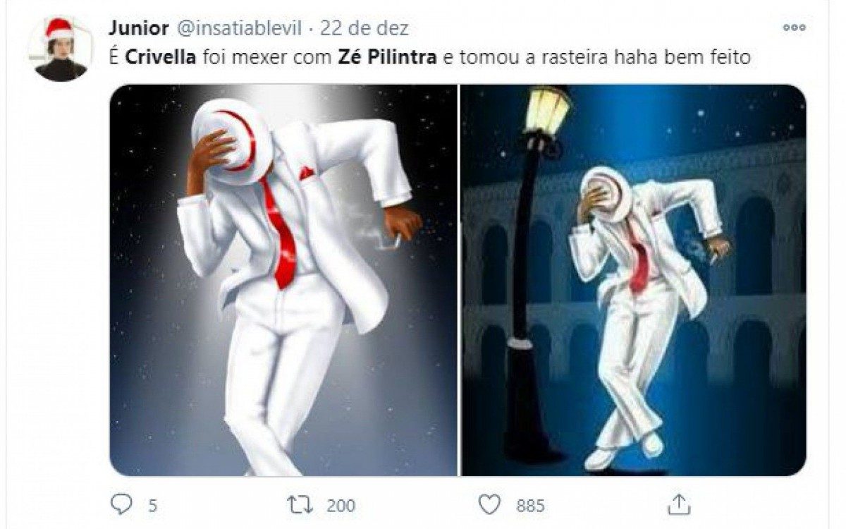 Meme com a entidade do Zé Pelintra viraliza após a prisão do prefeito afastado Marcelo Crivella