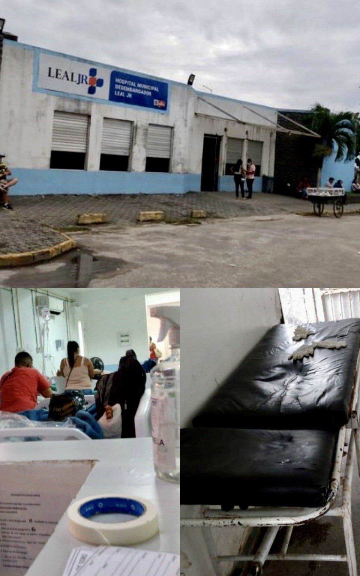 Em hospital público de Itaboraí, falta até maca - Divulgação