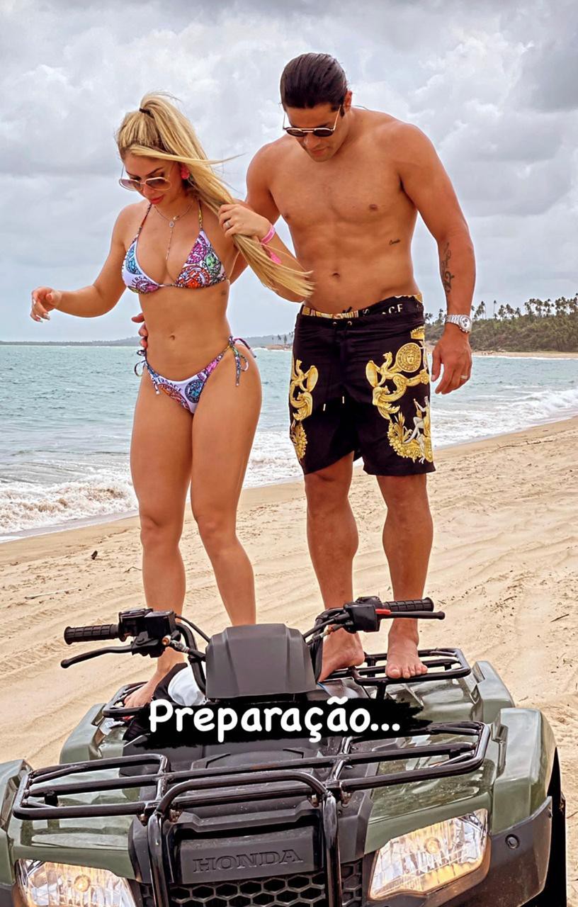 Filhos de Hulk curtem férias com o pai e a prima madrasta  - Reprodução Instagram