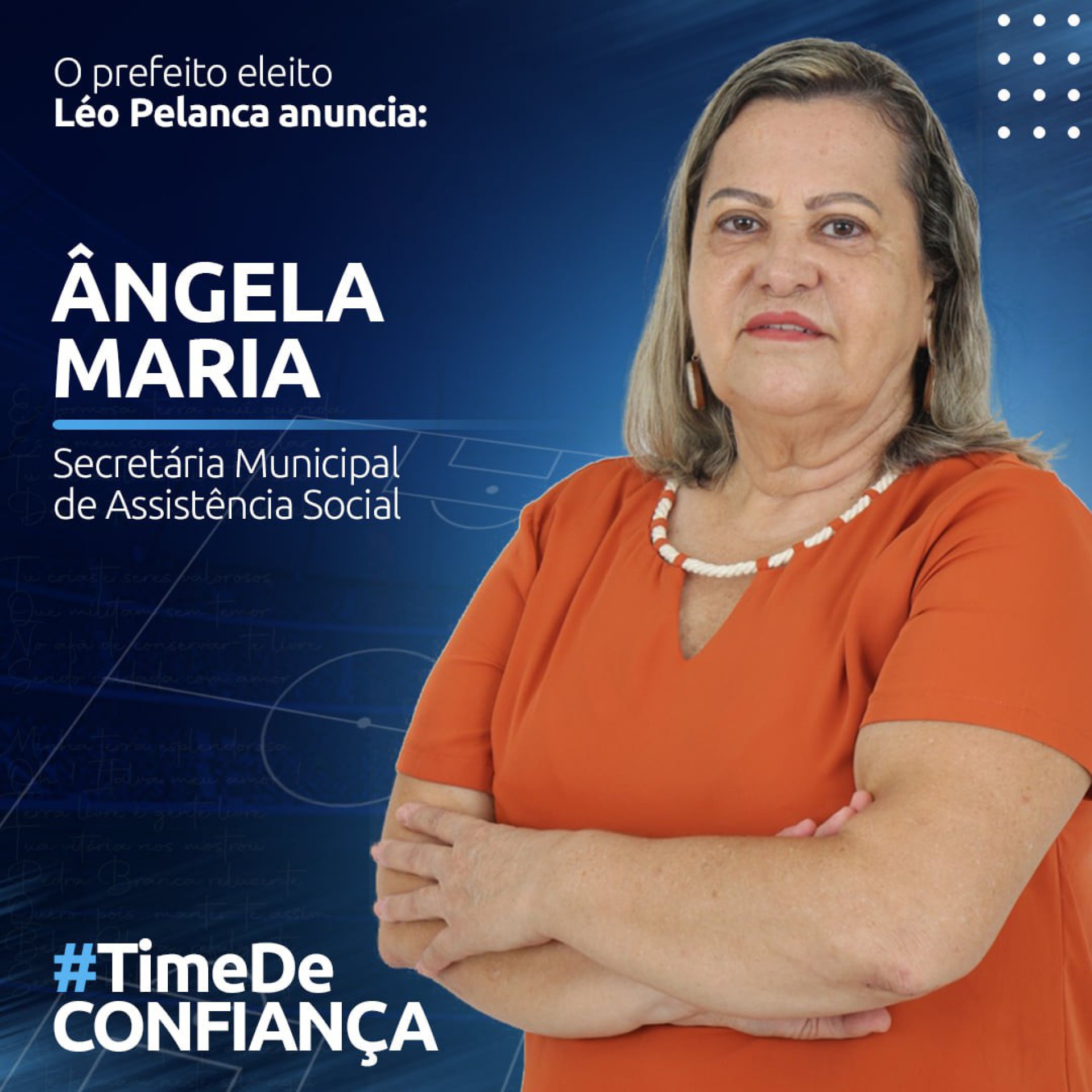 &Acirc;ngela Souza &eacute; formada em Ci&ecirc;ncias Sociais; ela foi secret&aacute;ria Municipal de Promo&ccedil;&atilde;o Social e Desporto de 1997 &agrave; 2000 e secret&aacute;ria Municipal de Assist&ecirc;ncia Social no ano de 2009. - Foto: divulga&ccedil;&atilde;o