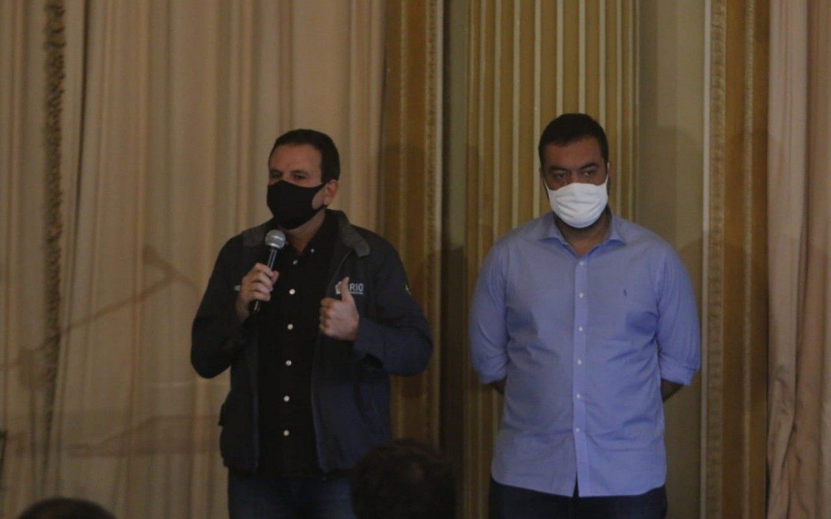 Paes falou sobre o plano de vacina&ccedil;&atilde;o carioca na manh&atilde; deste domingo - Reginaldo Pimenta / Agência O DIA