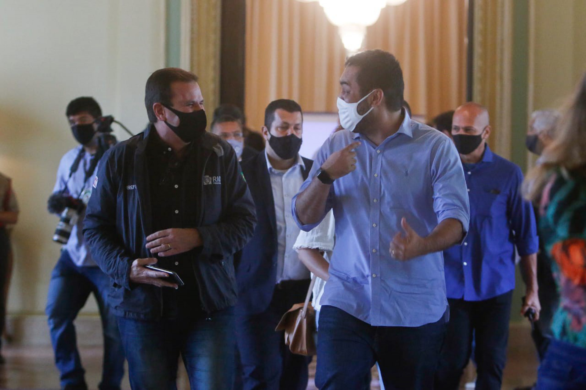 Paes se reuniu seu secretariado e Cláudio Castro na manhã deste domingo - Reginaldo Pimenta / Agência O DIA