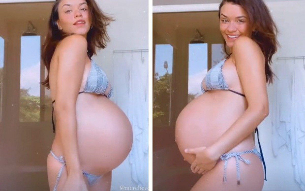 Talita Younan mostra barrigão de gravidez - Reprodução Internet