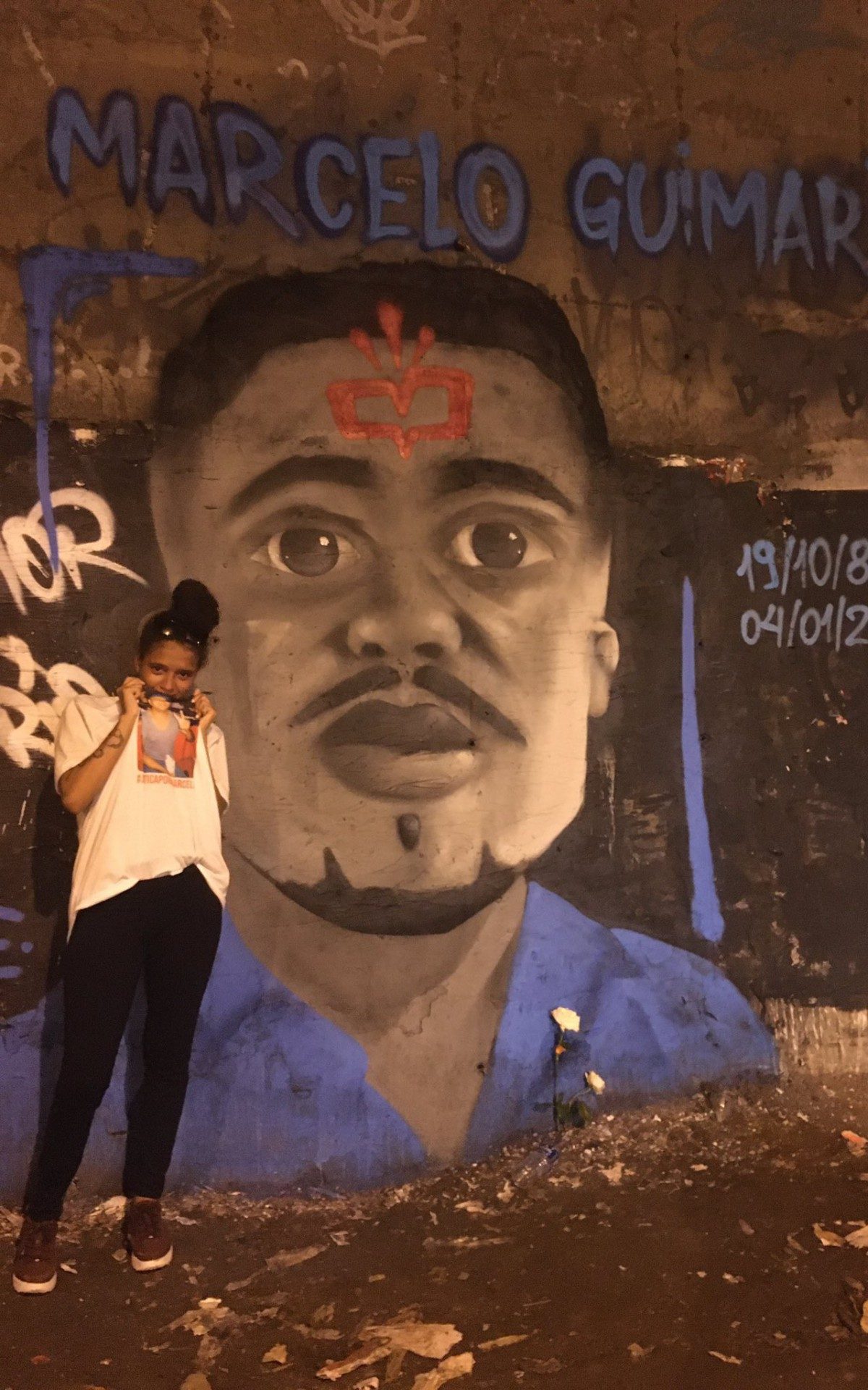 Filha de homem morto pr&oacute;ximo &agrave; Cidade de Deus mostra grafite em homenagem ao pai - Reprodução do Instagram