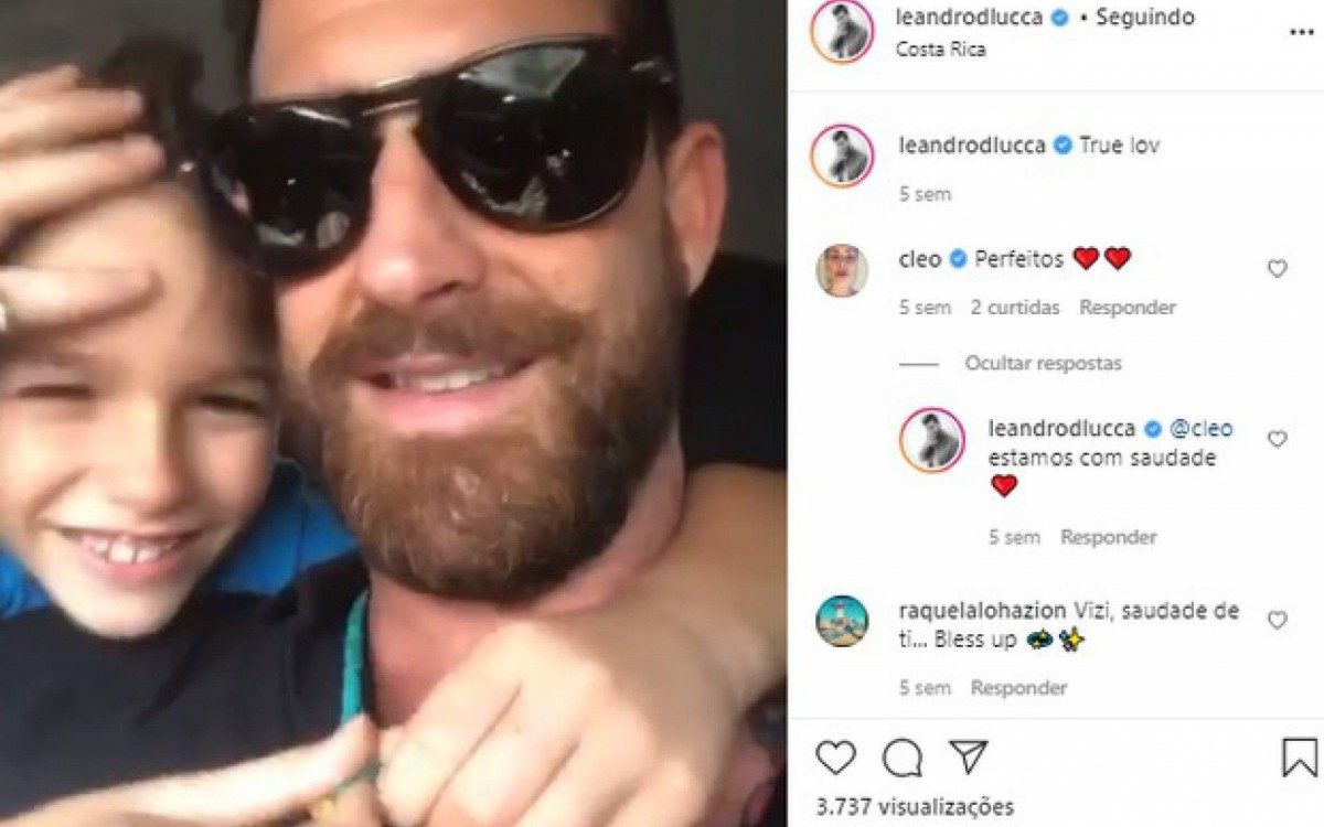 Leandro &eacute; pai e j&aacute; interagia com Cleo nas redes sociais desde agosto do ano passado