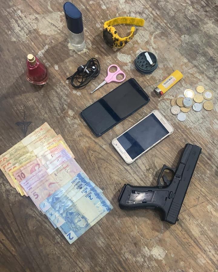 material encontrado e apreendido na operação.  - Divulgação. 21º BPM