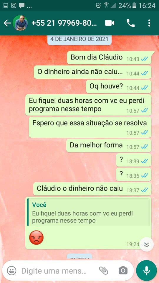 Post da conversa entre o ator e acompanhante
