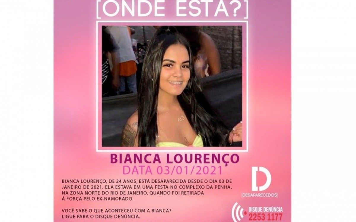 Disque-Denúncia pede informações que possam localizar Bianca Lourenço, de 24 anos
 - Divulgação 