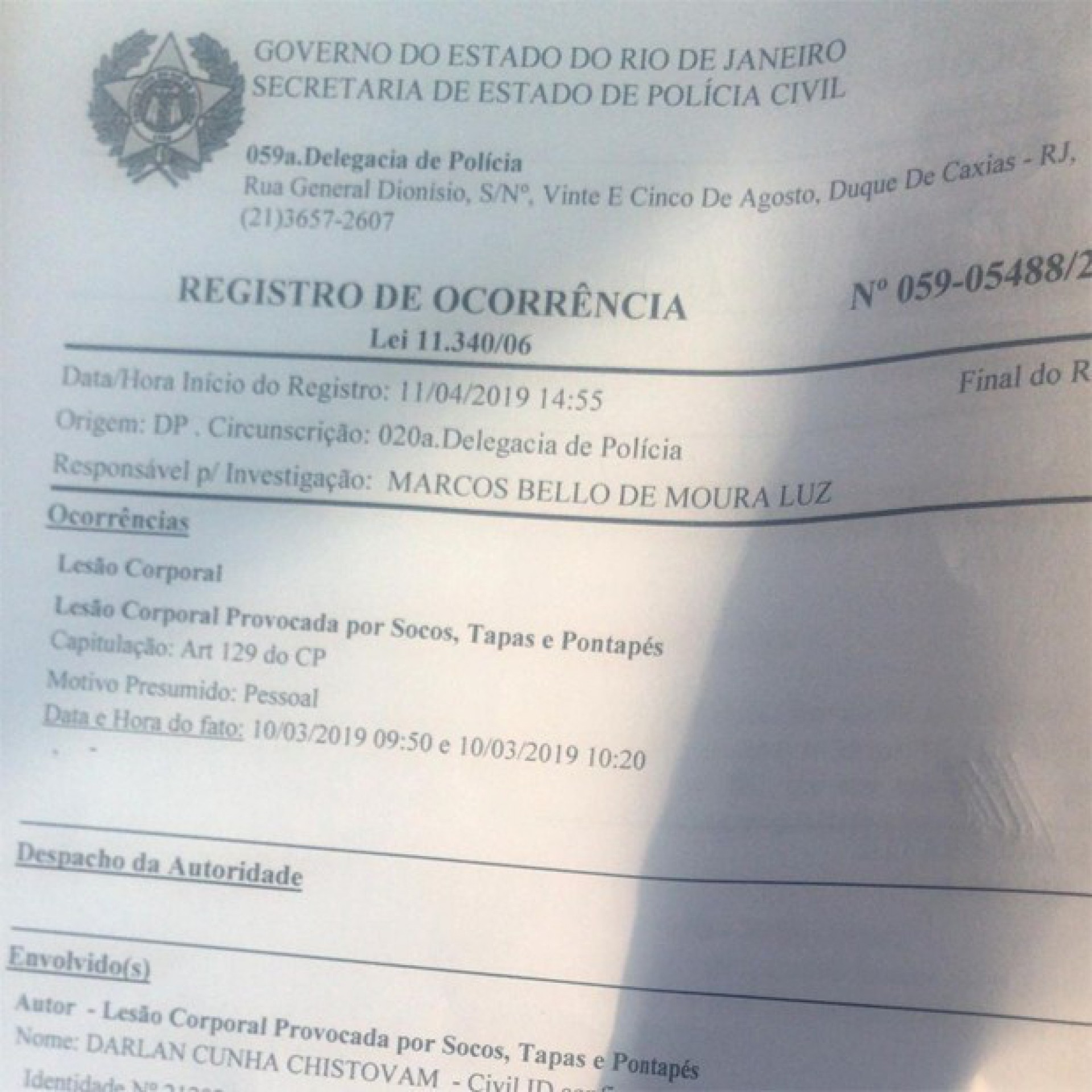 Ex-namorada de Darlan Cunha, o Laranjinha, o acusa de agressão nas redes sociais - Reprodução Internet