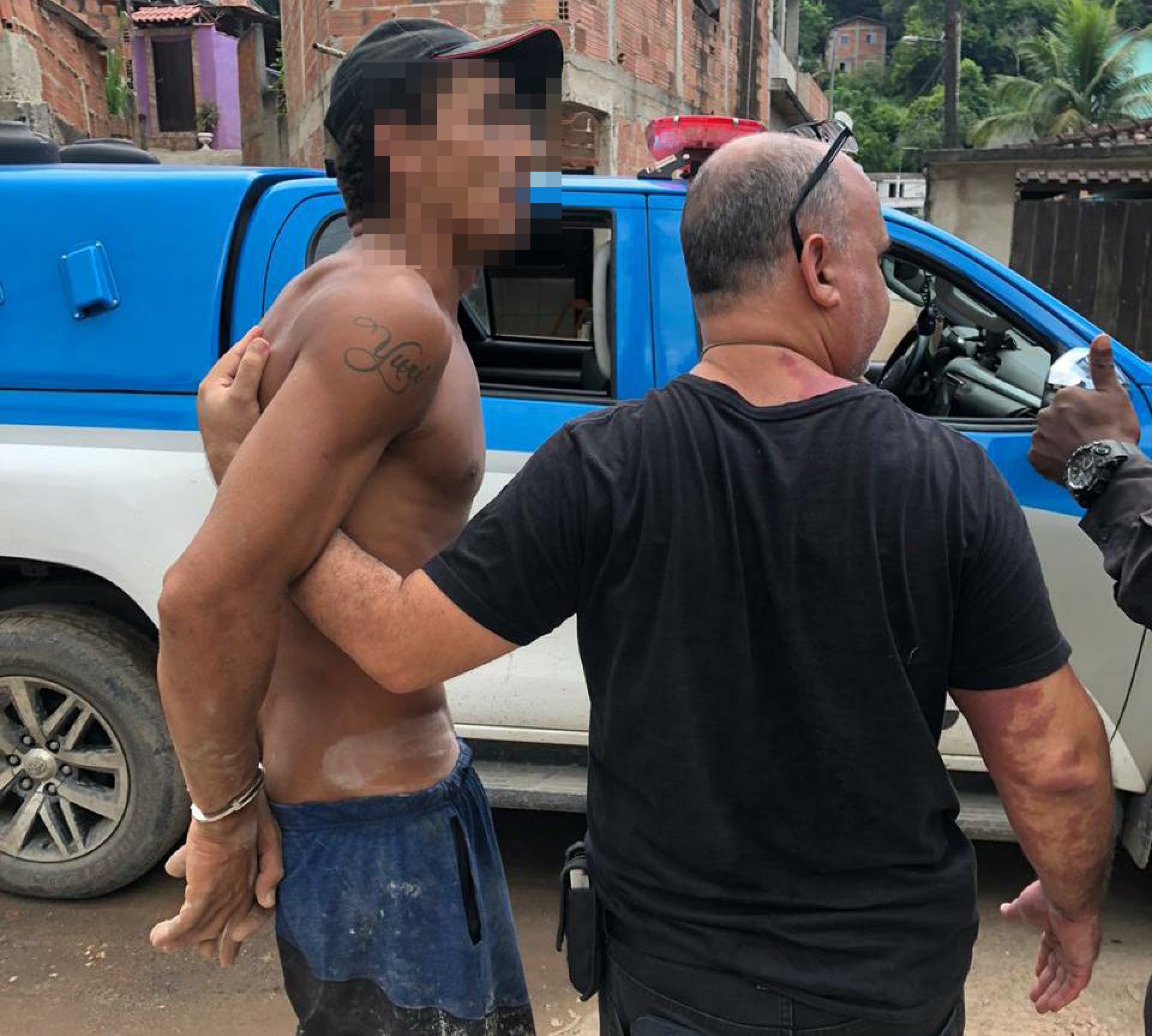 O criminoso foi preso na comunidade da Fazendinha, em Niterói  - Polícia Civil / Divulgação 