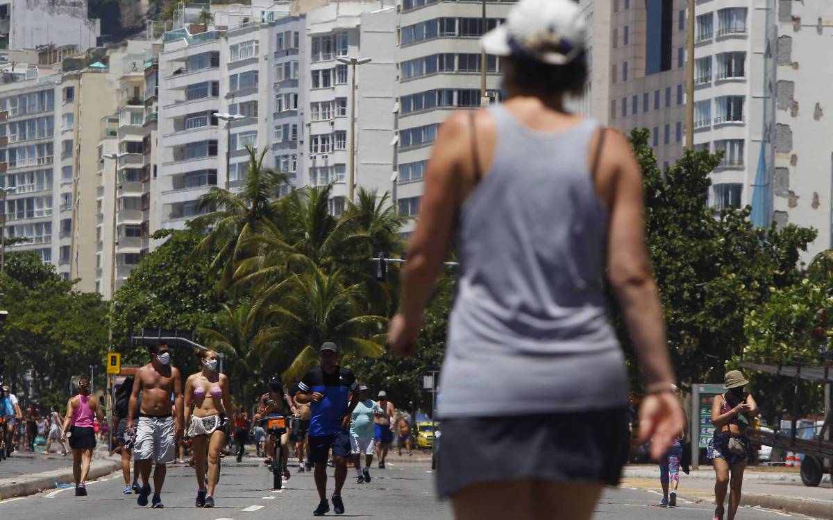 Rio de Janeiro 17/01/2021 - Reabertura das Areas de Lazer na orla do Rio. Foto: Luciano Belford/Agencia O Dia