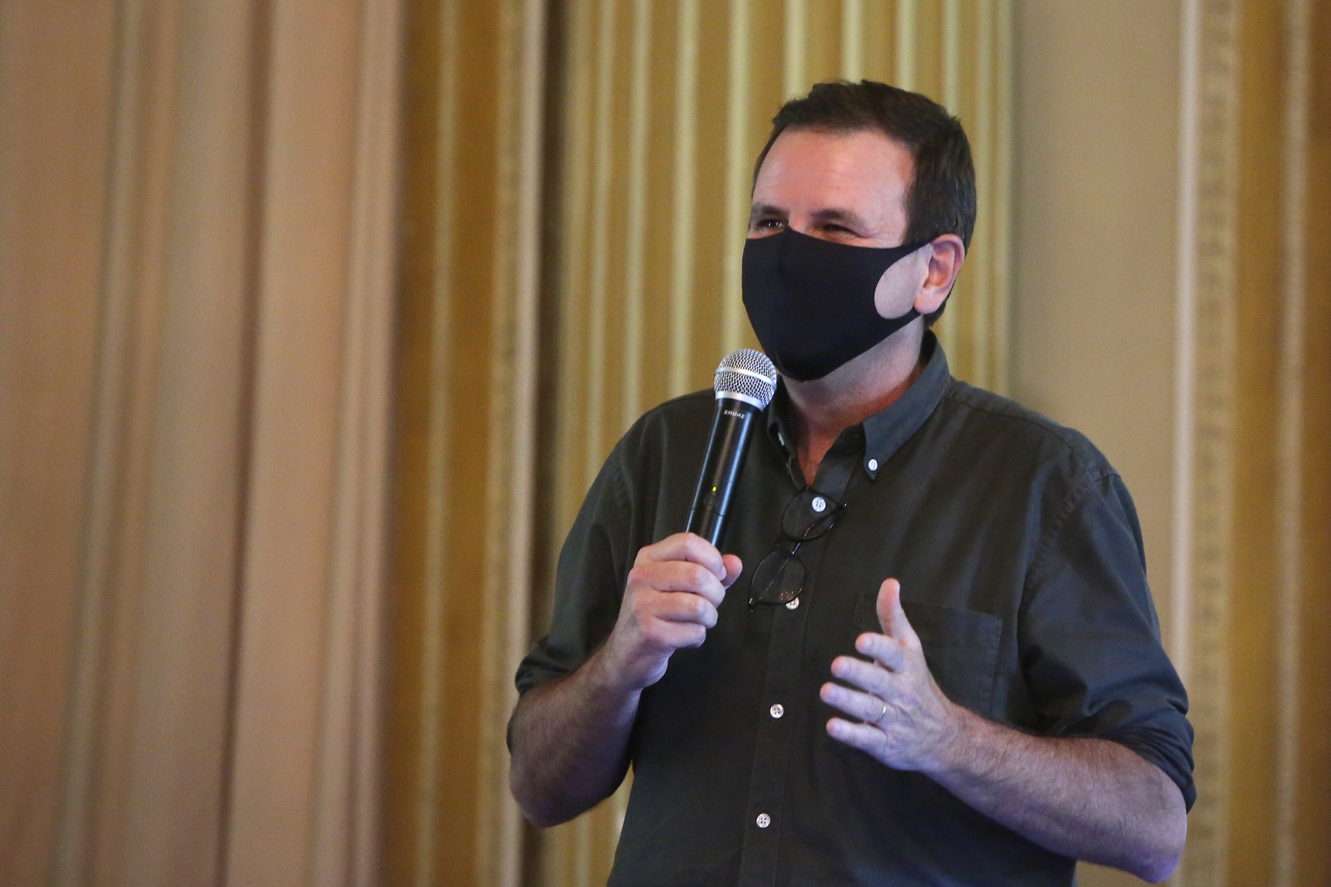 O prefeito Eduardo Paes no Pal&aacute;cio da Cidade - Luciano Belford/Agencia O Dia