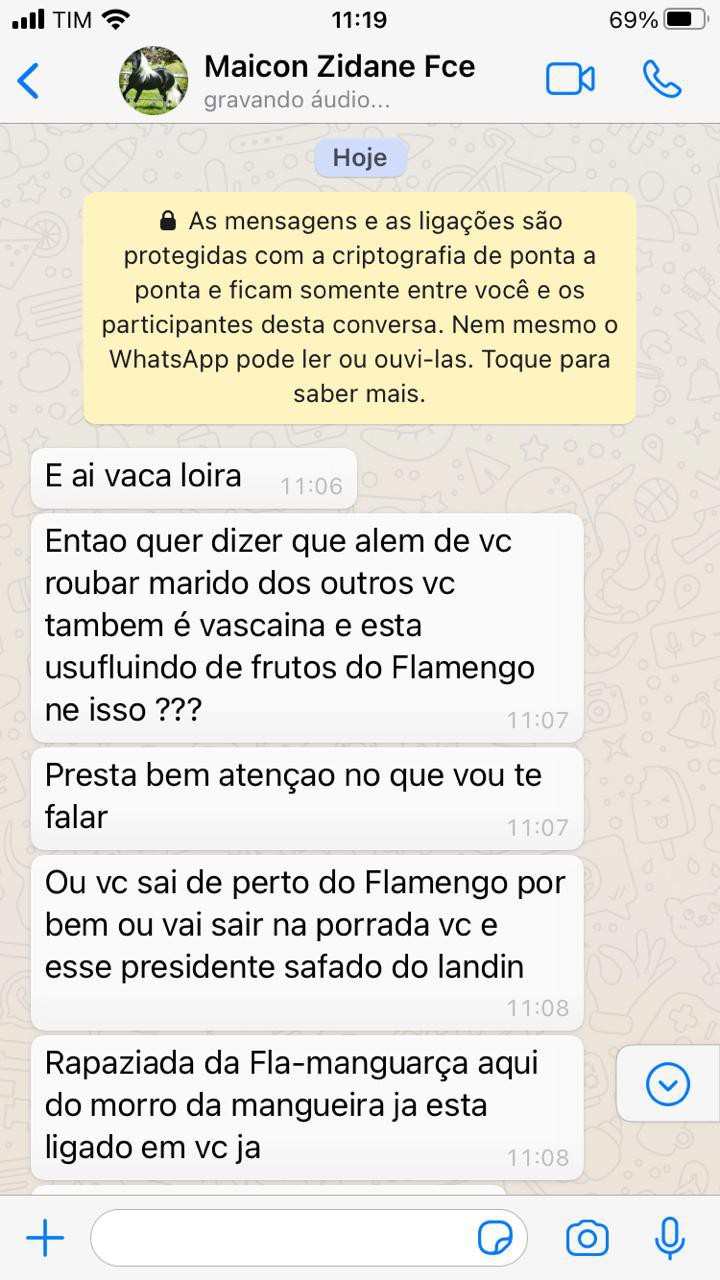 Post de ameaças - Reprodução