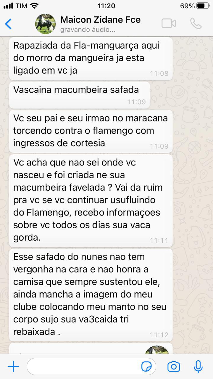 Post de ameaças - Reprodução