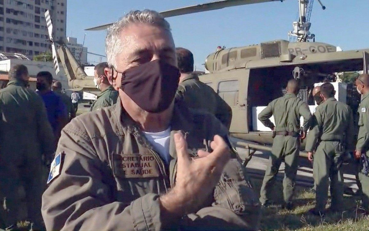 O secretário estadual de Saúde Carlos Alberto Chaves  - Reprodução / TV Globo 