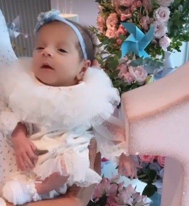 Romana Novais mostra detalhes do mêsversário de Raika - reprodução do instagram