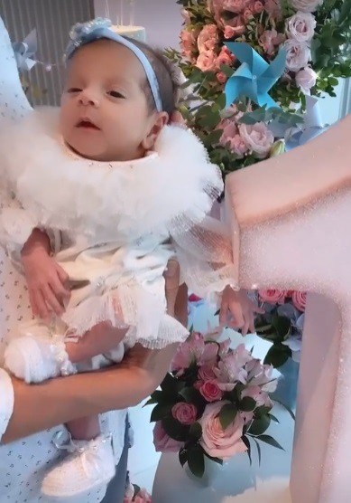 Romana Novais mostra detalhes do mêsversário de Raika - reprodução do instagram