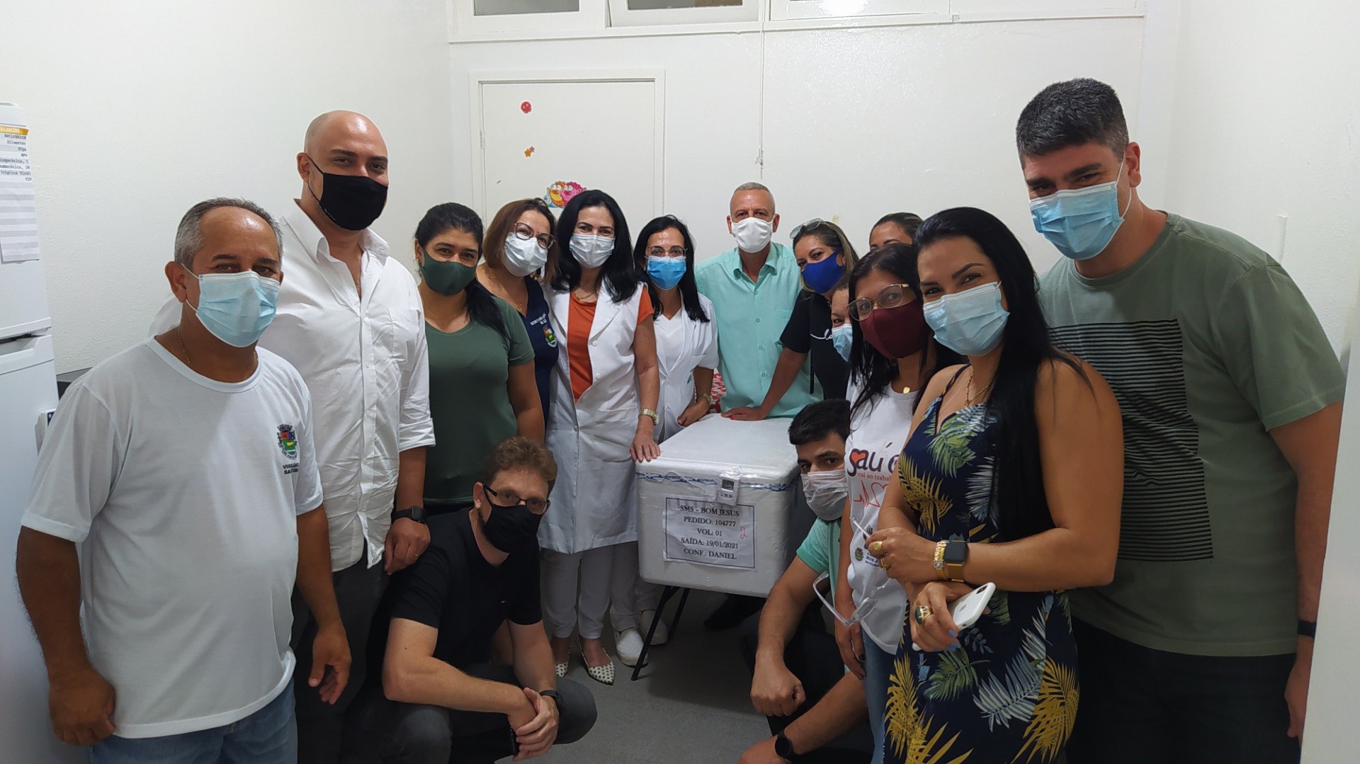 Iniciada vacina&ccedil;&atilde;o contra o novo Coronav&iacute;rus, em Bom Jesus do Itabapoana, no Noroeste Fluminense. - Foto: divulga&ccedil;&atilde;o/PMBJI