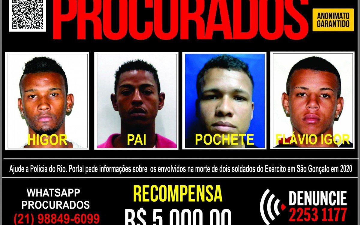 Os quatro são considerados foragidos da Justiça - Divulgação