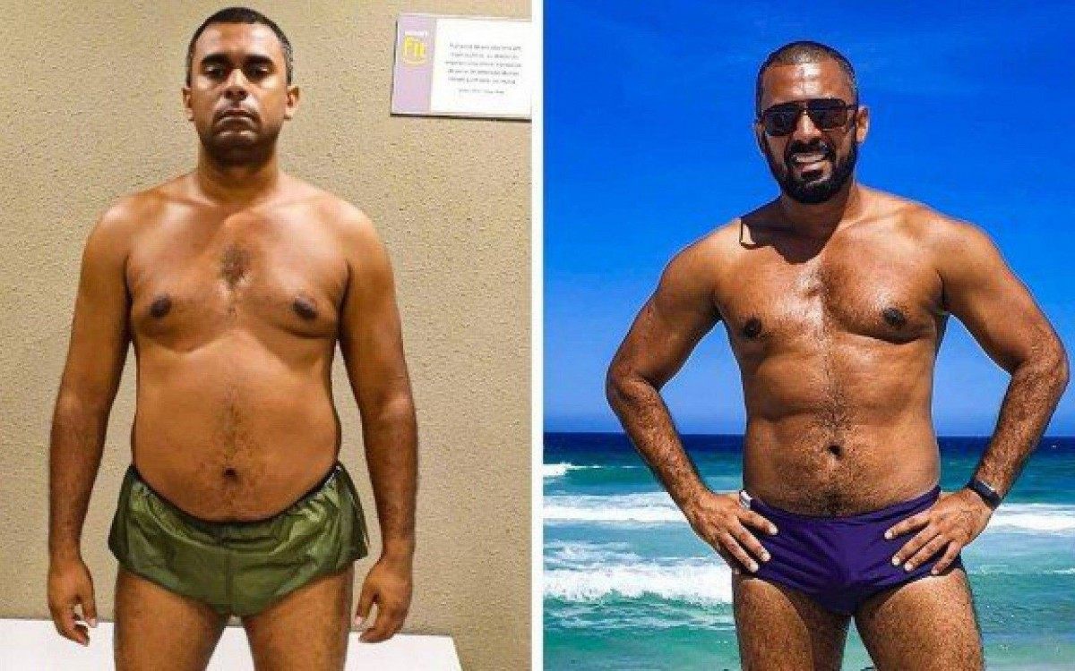 Felipe Terra mostra seu antes e depois: 11 quilos a menos - Reprodu&ccedil;&atilde;o Internet