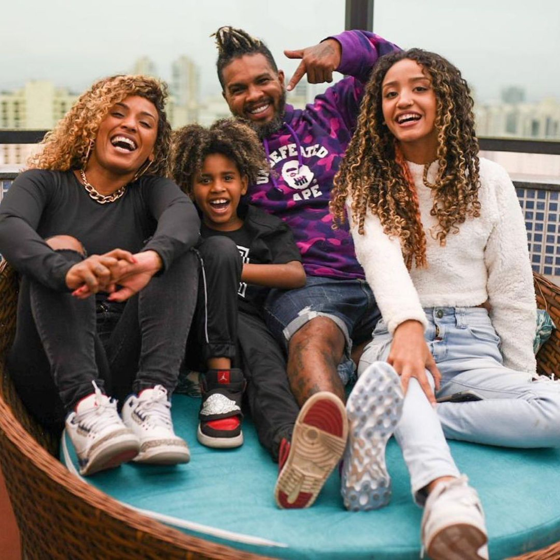 Nanah Damasceno, Rodriguinho e os filhos - Reprodução