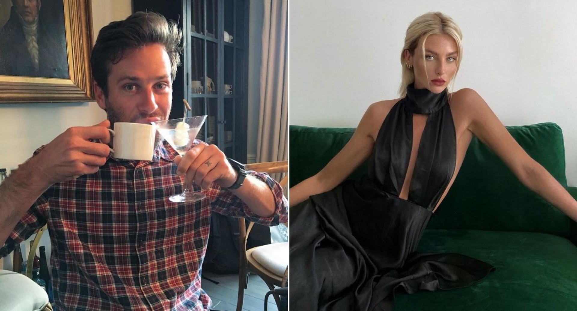 Armie Hammer e Paige Lorenze - Reprodução/Montagem