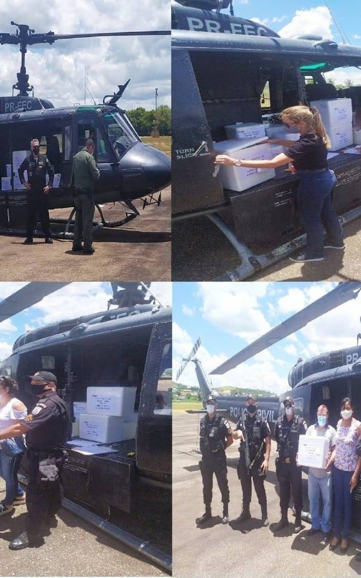 29º BPM realizou a escolta das vacinas contra o novo coronavírus. - Foto: divulgação/PM