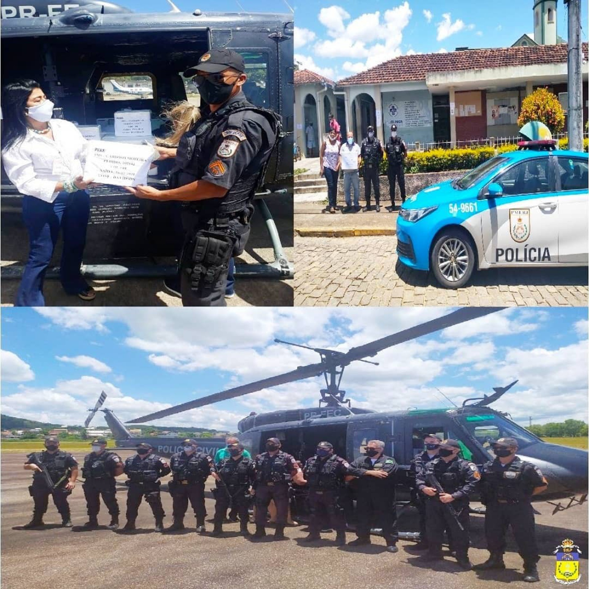 29&ordm; BPM realizou a escolta das vacinas contra o novo coronav&iacute;rus. - Foto: divulga&ccedil;&atilde;o/PM