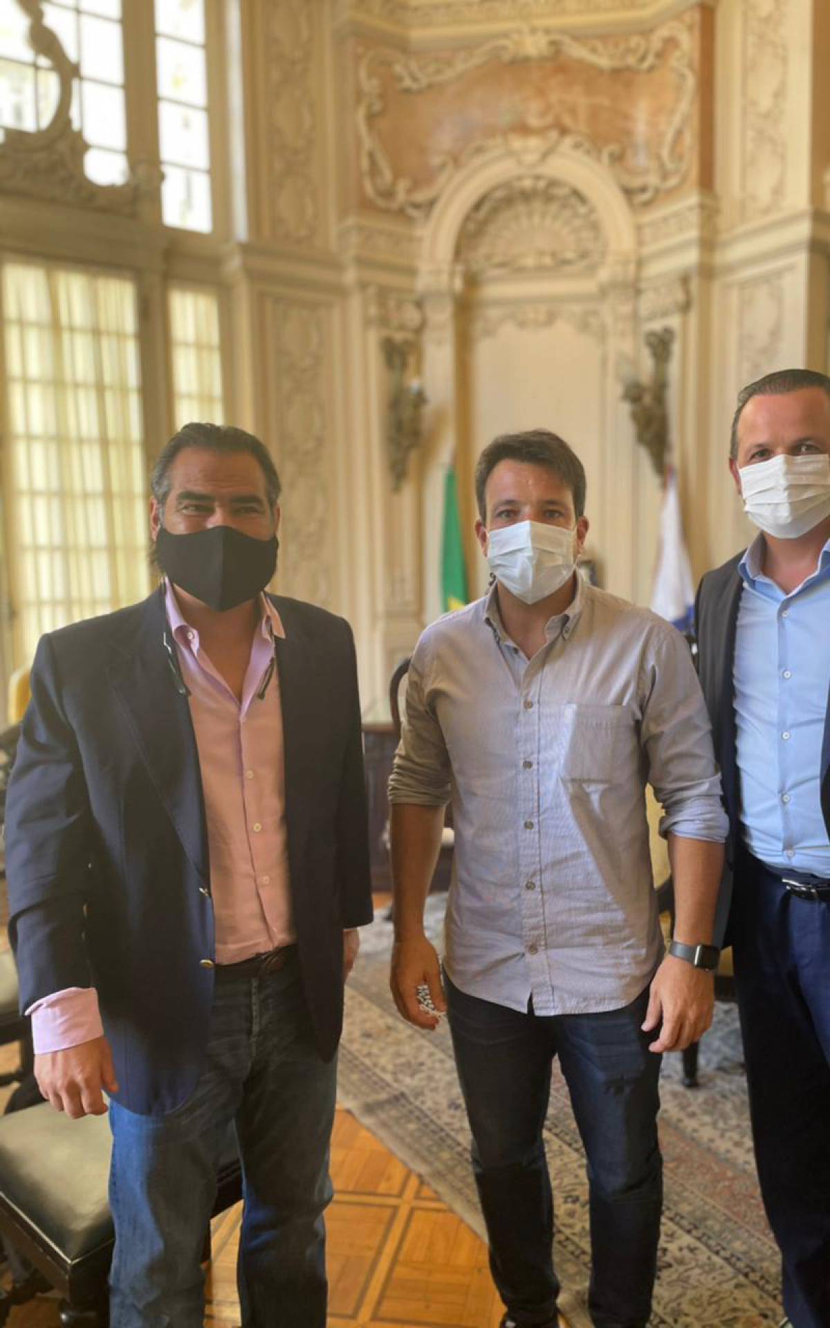 Nuno Vasconcellos, Carlo Caiado e Marcos Rezende