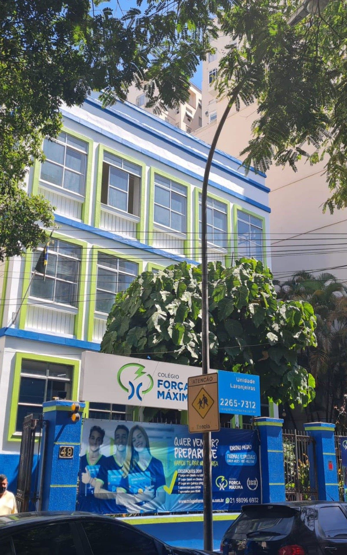 Fachada do Colégio e Curso Força Máxima - Divulgação