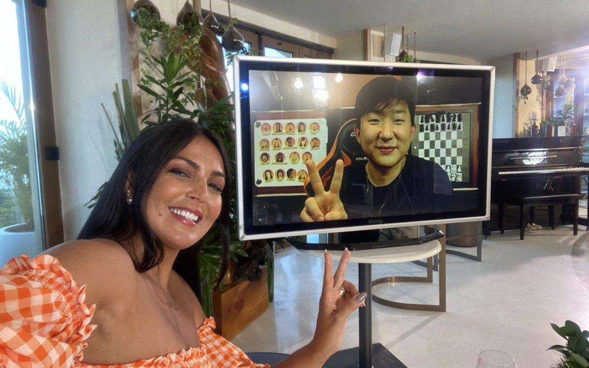 Gardênia Cavalcanti com o Pyong Lee