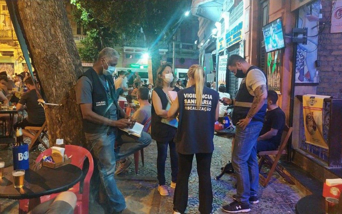Fiscalização na Lapa, região central do Rio - Divulgação Seop / Prefeitura do Rio