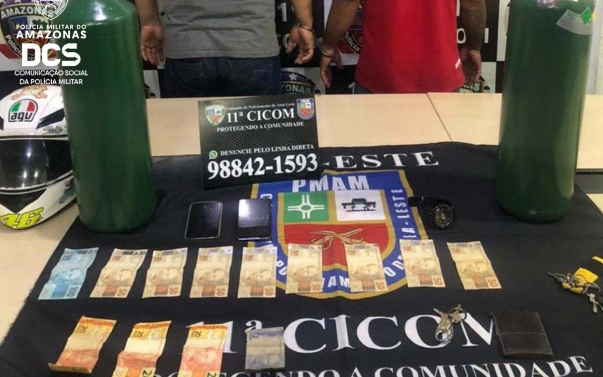 Extintor vendido como oxigênio - Divulgação / PMAM