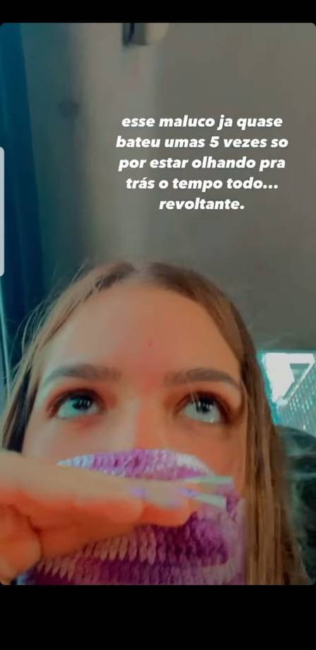 Mel Maia fica apreensiva por conta da conduta de motorista de aplicativo - Reprodução Internet