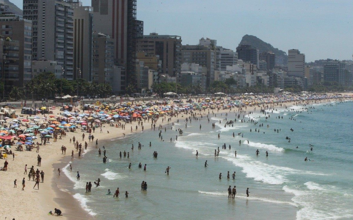 Praia do Leblon, na Zona Sul do Rio - Estefan Radovicz / Agencia O Dia