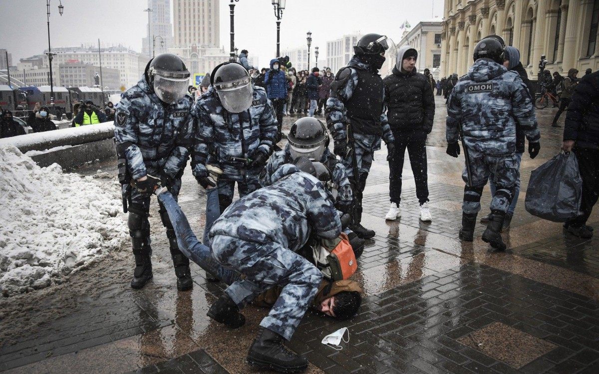 Manifestação na Rússia - AFP