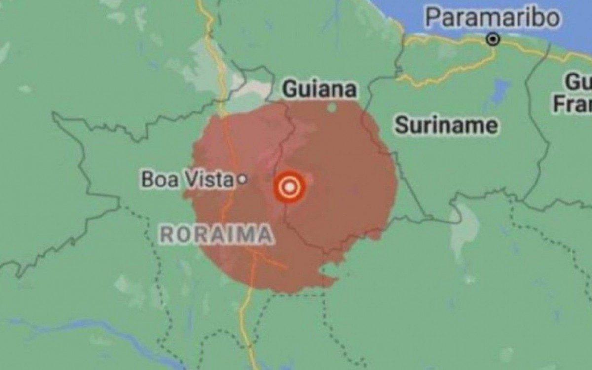 Tremor na fronteira entre a Guiana e o Brasil - Reprodução