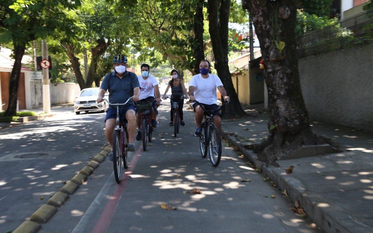 Na primeira etapa serão ciclovias segregadas por canteiros, com alteração na geometria das vias