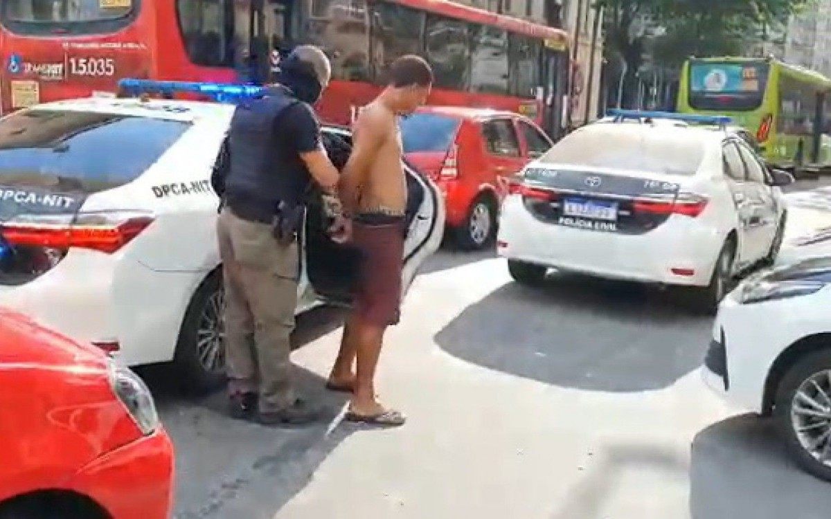 João Paulo Giesteira Costa foi capturado nas proximidades do Morro do Castro, em São Gonçalo - Reprodução de vídeo