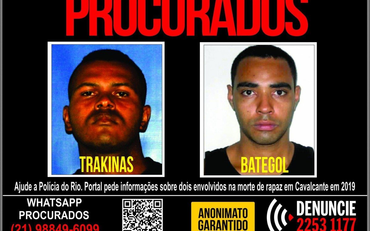 Portal dos Procurados pede informações sobre dois envolvidos na morte de um jovem em Cavalcante em 2019 - Foto: Reprodução / Portal dos Procurados
