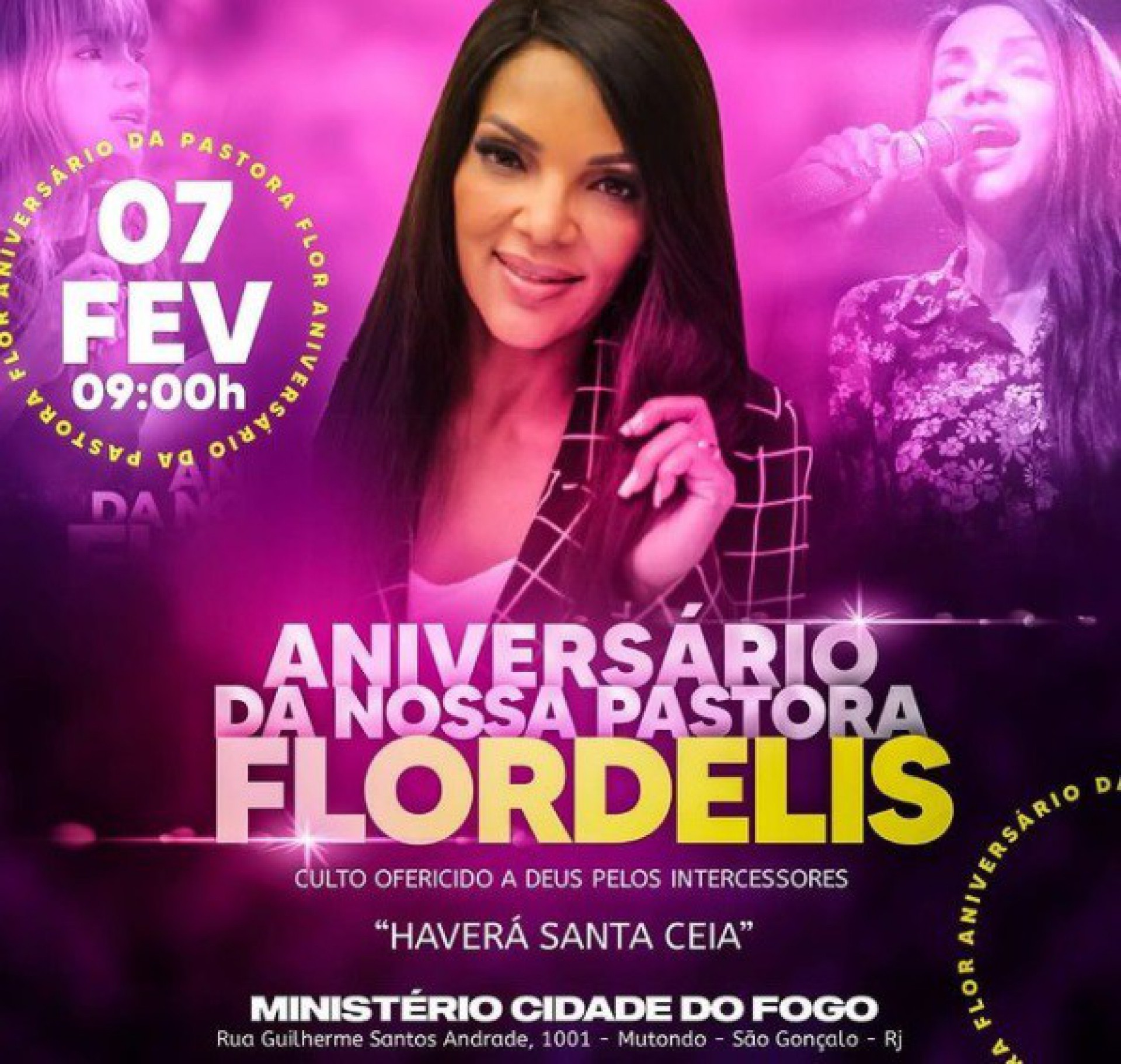 Flordelis promove 'Santa Ceia' para comemorar aniversário