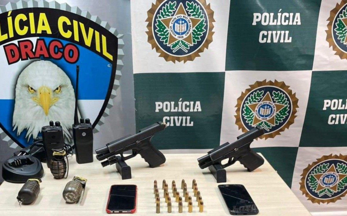 Criminoso estava com duas pistolas e granadas