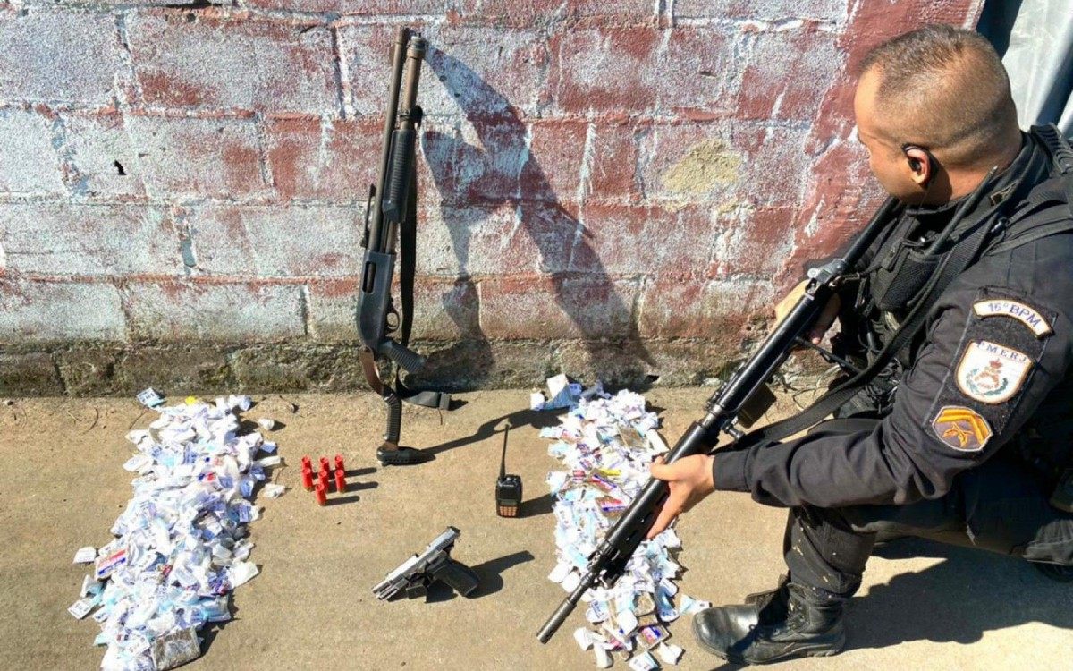 Operação da Polícia Militar no Vai Quem Quer, em Caxias - Divulgação/PM