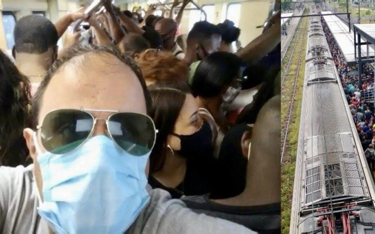 A dura rotina dos passageiros da Supervia  - Reprodução