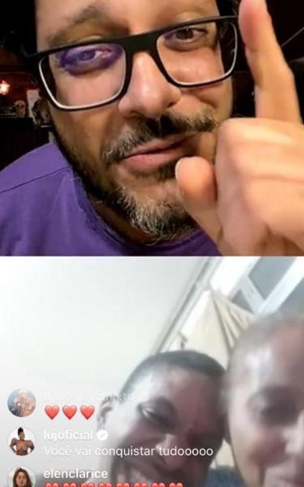 Lucas Penteado participa de live com L&uacute;cio Mauro Filho - Reprodu&ccedil;&atilde;o Internet