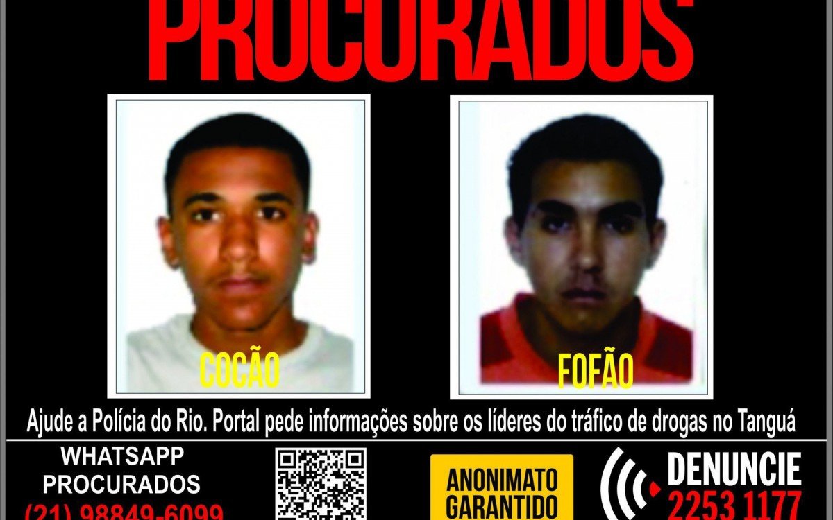 Polícia quer prender os dois traficantes - Divulgação