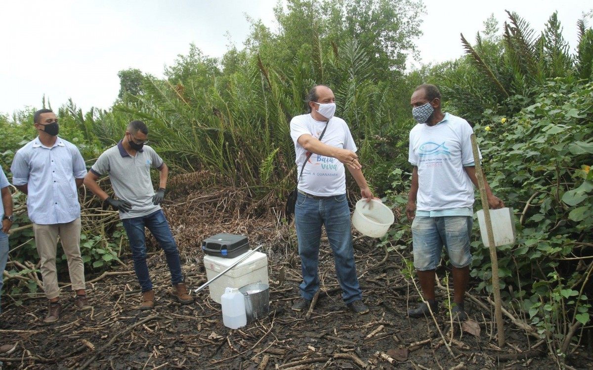 Vistoria técnica conjunta do Ministério Público Federal de São João de Meriti, coordenado pelo Procurador da República José Júlio Araújo, o Movimento Baía Viva e a Colônia de Pescadores de Duque de Caxias 
