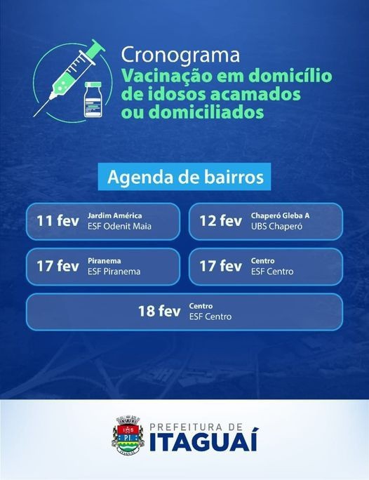 Prefeitura de Itaguaí faz publicação confusa sobre vacinação de idosos