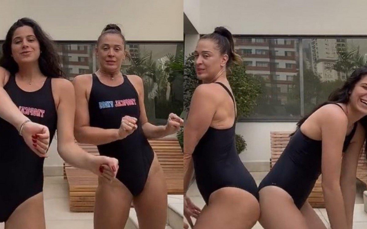 Claudia Raia e Sophia Raia fazem dancinha divertida no TikTok